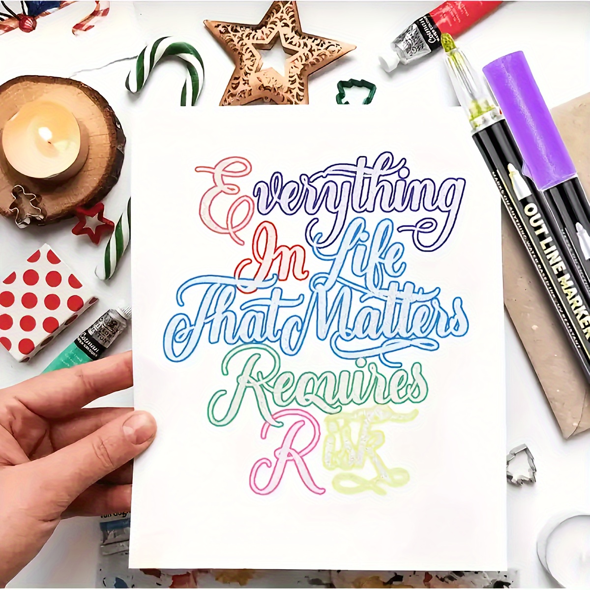 2025 marcador metálico de   línea, bolígrafo de   línea  , bolígrafo   de  , ideal para tarjetas, manualidades, pósters y dibujos Detalles del producto 6