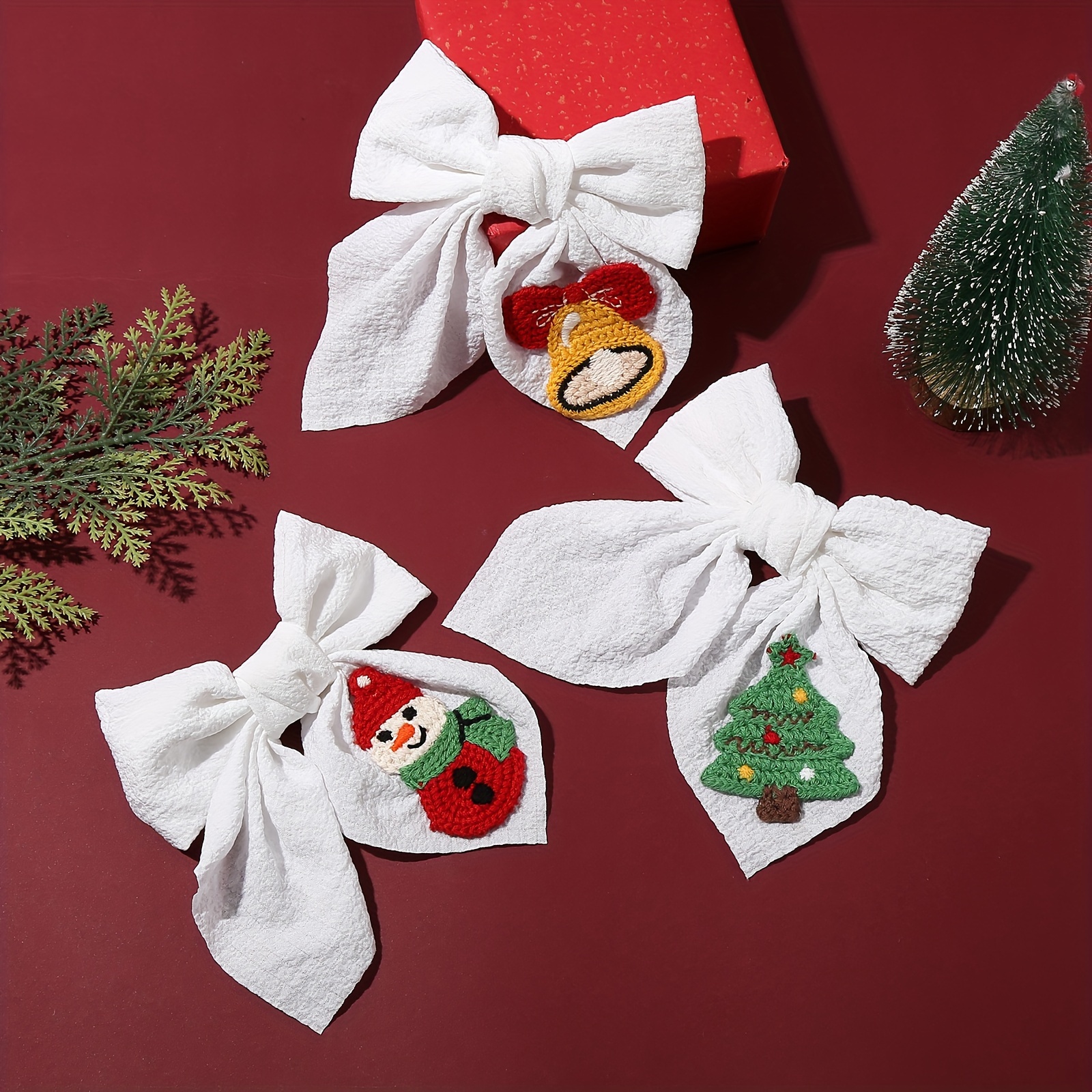 

Hair Claw Clip Bow - Size, , Matching, , Christmas And For Women