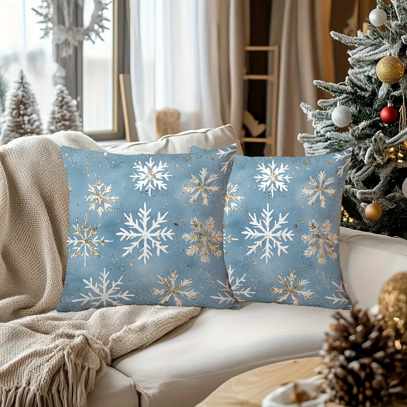 

2pcs Christmas Pillowcase -end Christmas Pillowcase Sofa Cushion Set Decoration -sided Does Not 18in*18in