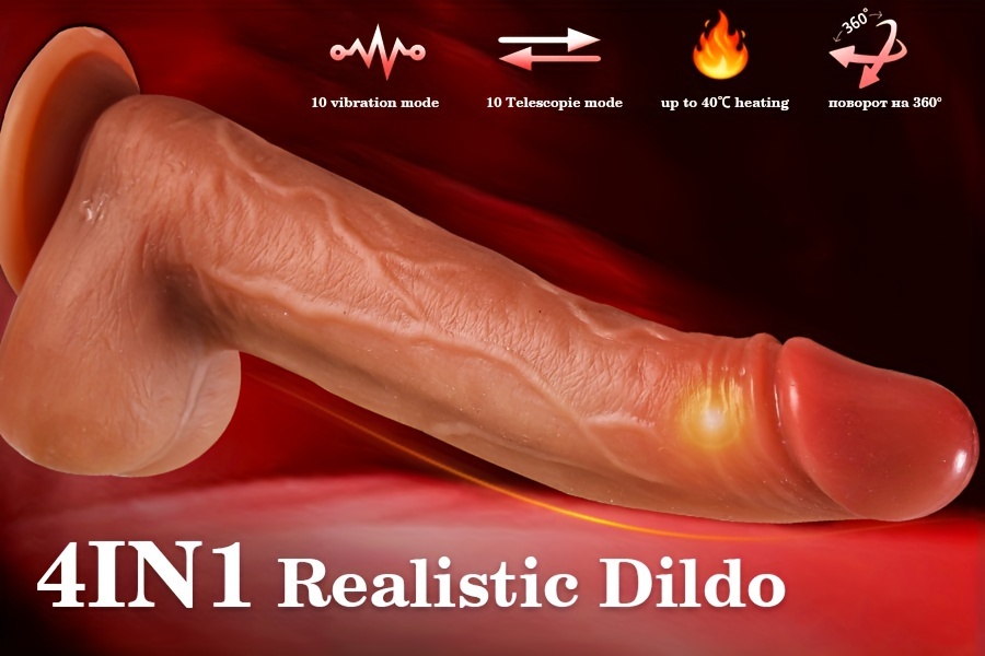 1pc 8.6inch Realistic Thrusting Dildo Vibrator With Heating,10 Vibration Modes,10 Thrusting Modes Dildos For G-Spot Anal Play, Automatic Silicone Penis Sex Toy For Woman Couples With Suction Cup