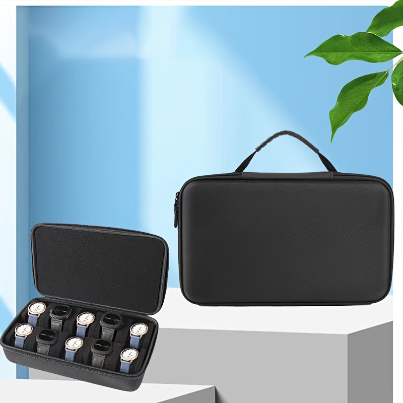 

10- Portable - Eva Zippered Storage Box For Watches & Accessories, -