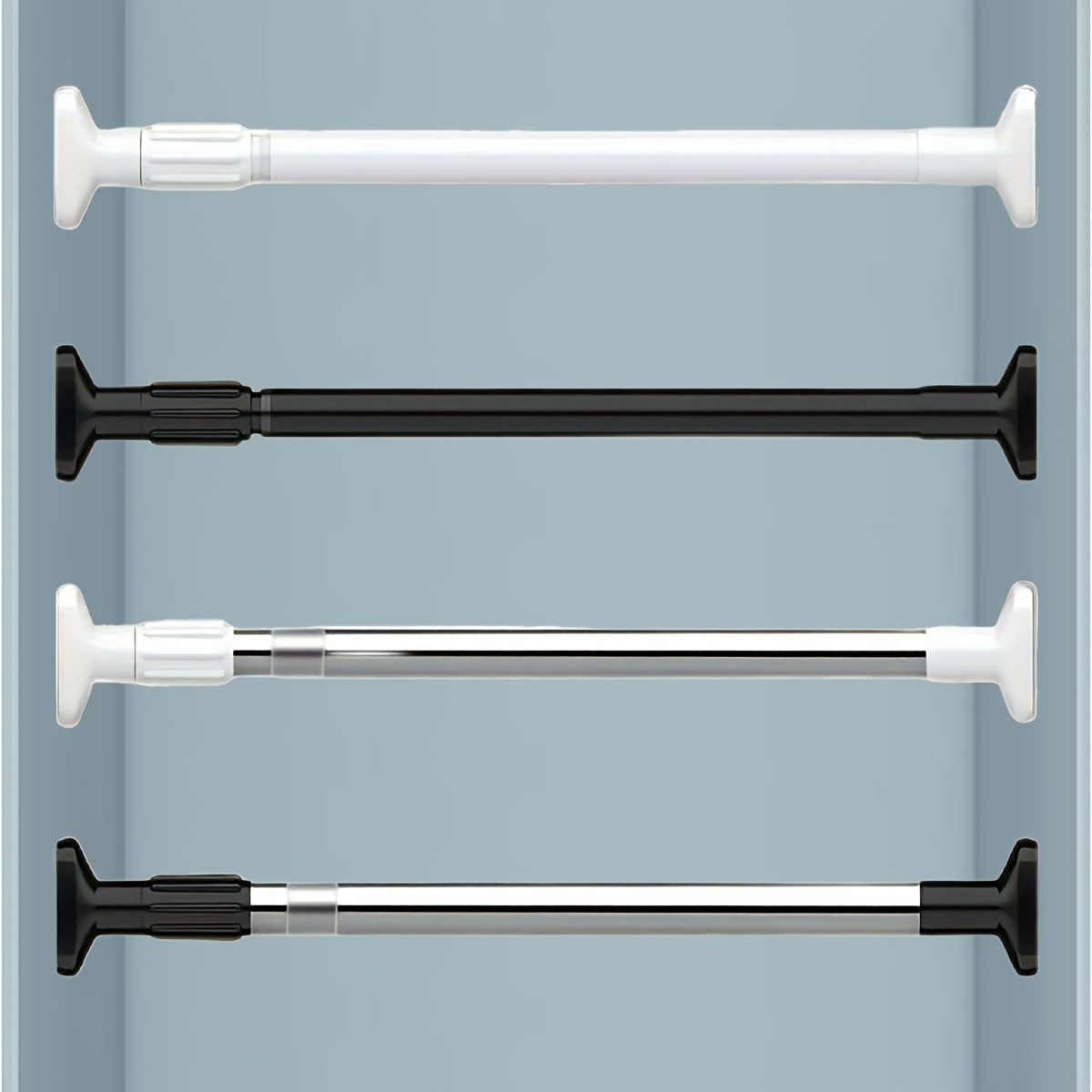   no drill telescopic rod versatile for bathroom kitchen balcony more   shower curtains door drapes and wardrobe support