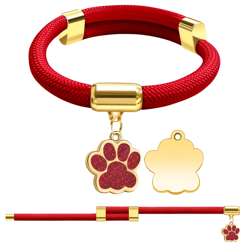 TEMU [Personalizado] Collar para gato con cuerda redonda rellena de , con placa dorada de garra, texto personalizable anti-pérdida, diseño seguro de