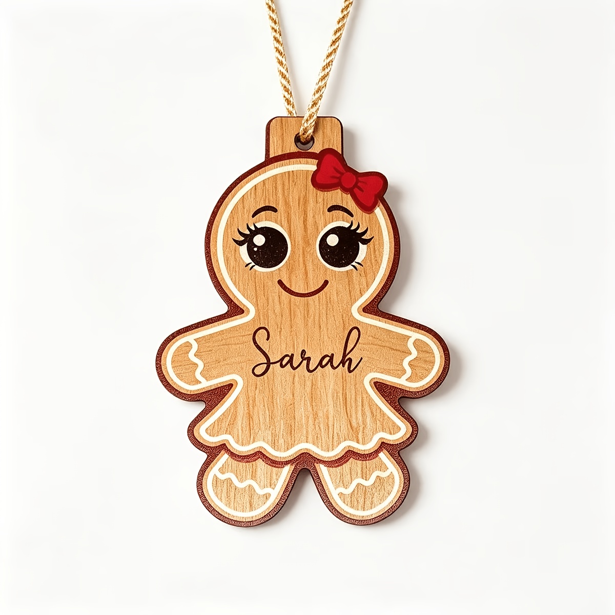 TEMU Personalized Custom Christmas Gingerbread Man Ornaments, Name Customization, Christmas Tree Decorations, Couple Decorations, New Year Ornaments,