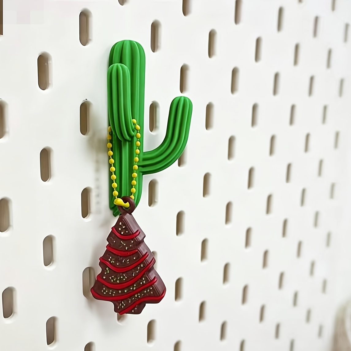 TEMU 1 pz Ganci a forma di Cactus esclusivi per pannello forato per riporre piccoli oggetti, e pratici, accessori creativi per pannello forato, ganci