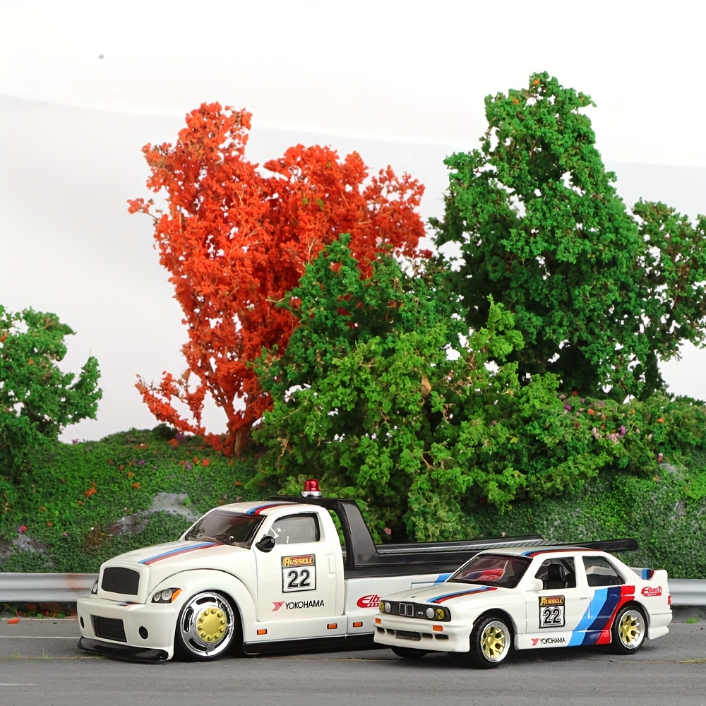 Image of Maisto Simulation Alloy 1988 M3e30 Flatbed Transport Vehicle Set Car Model Toy Car Ornament Car Model Boy Toy Birthday