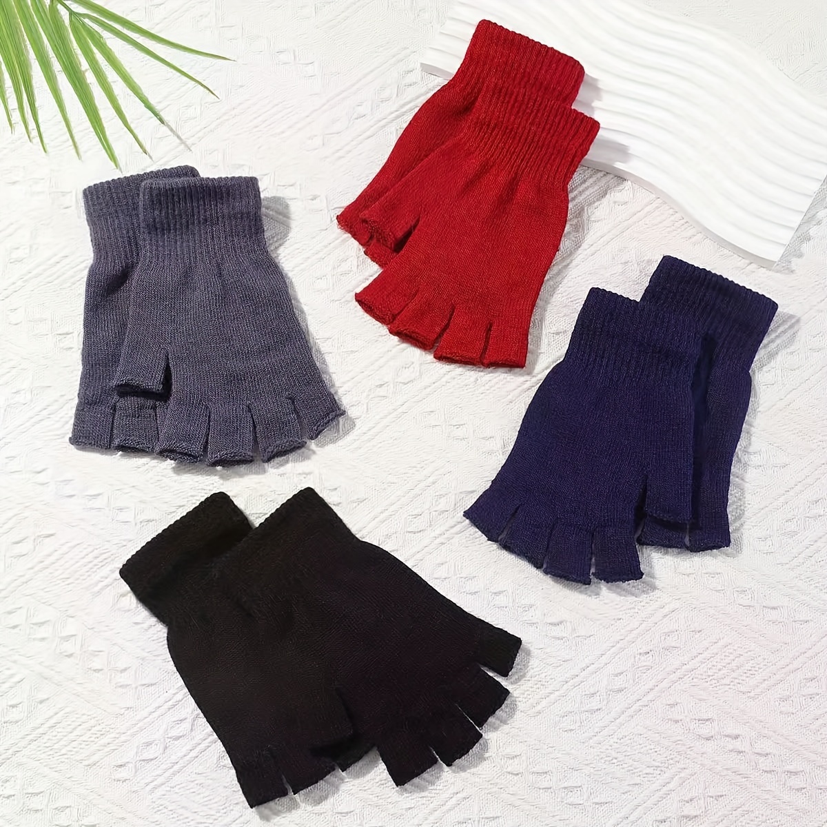 womens fingerless thickened  