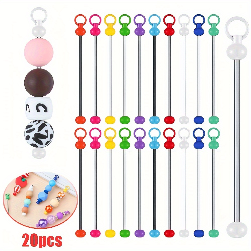 

20pcs Multicolor Beadable Keychain Bars Blanks Metal Bar Links For Jewelry Making Keychain Key Chain Making Supplies
