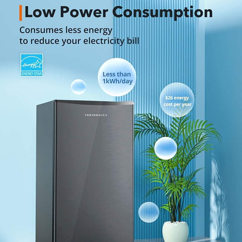 TAOTRONICS Black Car Fridge - 2-Door Compact Refrigerator with Semiconductor Cooling, No Electricity Needed, 5.55-26.42gal Capacity for Home, Office, Camping & Vehicle Use, Fridge for Kitchen, Office Cooler, Modern Refrigerator, Durable Construction