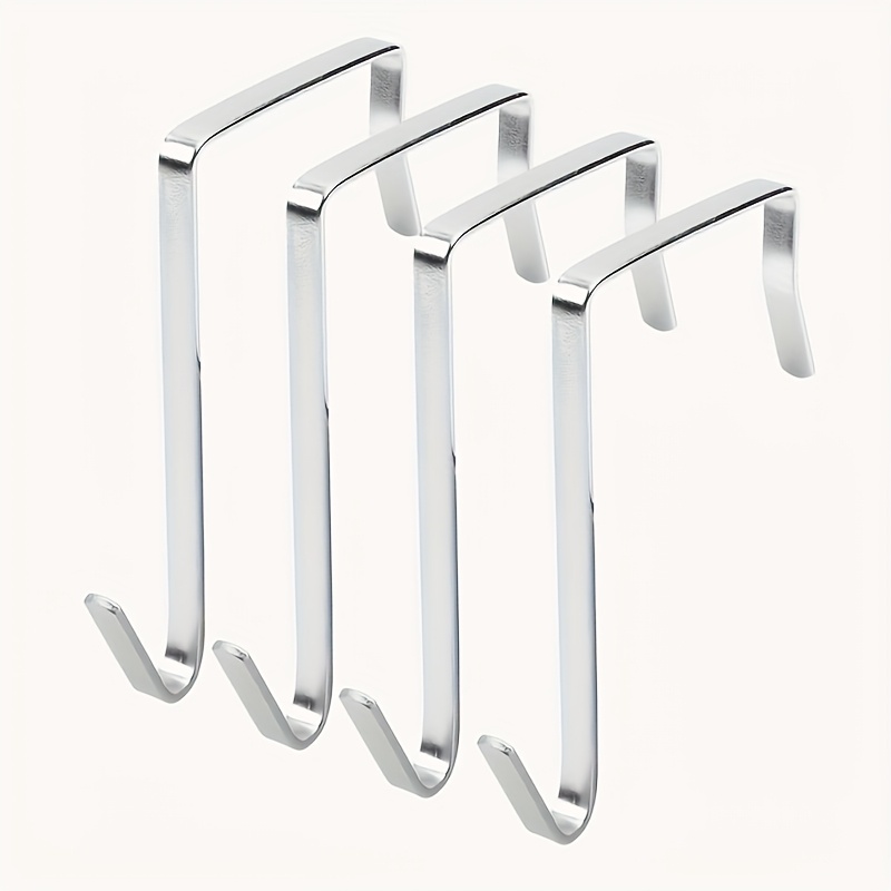 E-shop 4er-Set Langlebige Metall-Haken in - Glattes Finish, Platzsparendes Design für Kleidung, & Aufbewahrungslösungen, Kleiderbügel