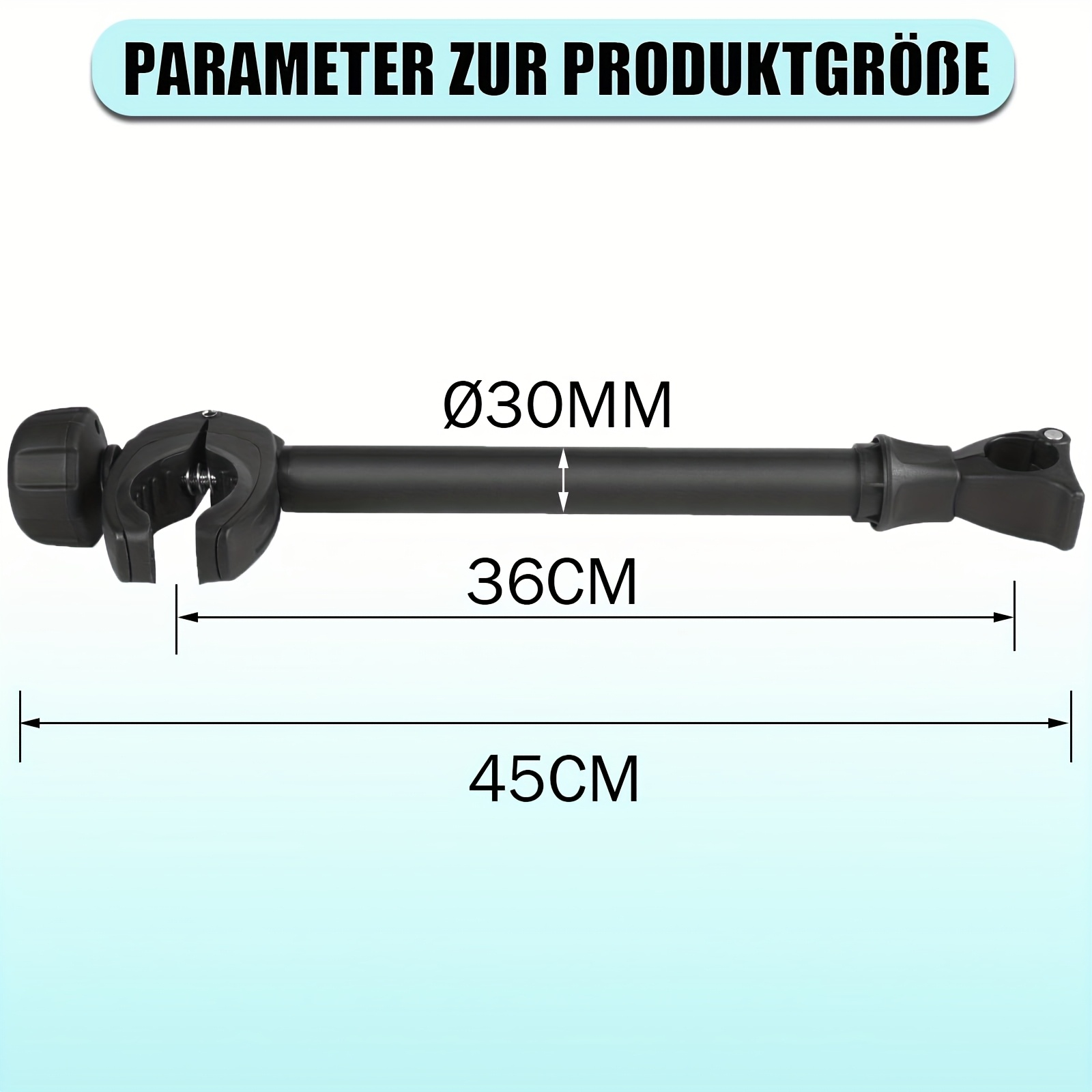 E-shop 1 Stück Fahrradschloss, Lang, Geeignet für Viele Arten von Fahrrädern, U-förmige Halterung Rohrhalterung 2.5-3 cm, Rahmen-Durchmesser 3-6 cm