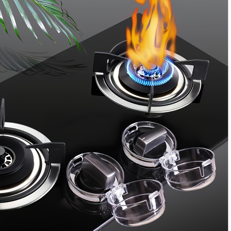 

5pcs Upgraded Safety Stove Knob Covers With Buckle Design, Universal Clear Gas Oven Knob Protector, Anti-tamper Kitchen Safety Accessories