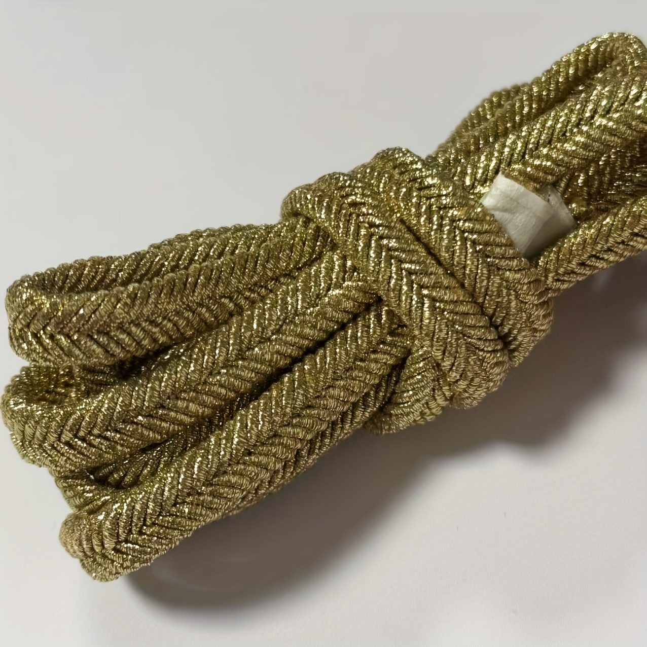 Image of A 1cm Wide And 2 Meters Long Decorative Braided Rope, Shining And Suitable For Use In Clothing, Uniforms, Bags, Curtains, And Projects With Woven Herringbone For Design