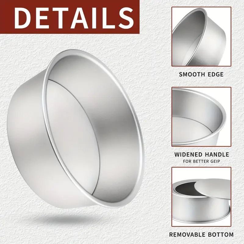 pack round cake tins baking non stick aluminum round cake Temu