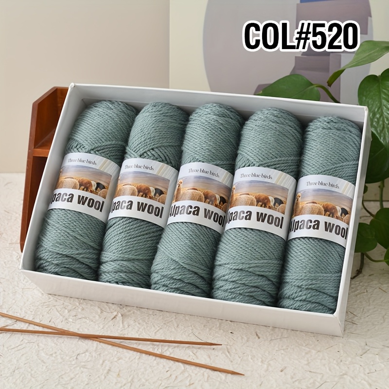 E-shop 5-fach Garn, gestricktes Alpakawolle, mittelstarkes gestricktes Wollgarn, gestrickte Strickwesten, gehäkelte Kissen-Schals, usw., Strickgarn