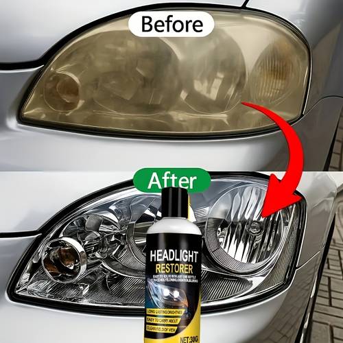 professional headlight restorer removes yellowing oxidation and lens polishing abrasive headlight brightness grinding and polishing effect