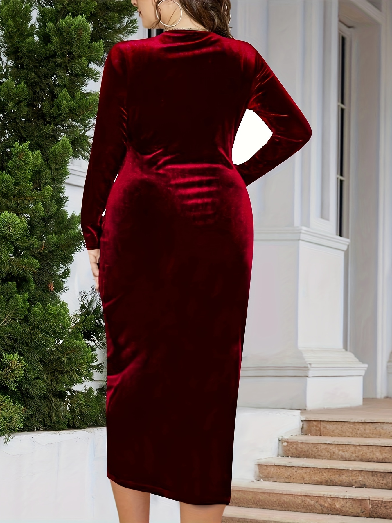 Robe de chambre en velours dévoré floral Femme, Noir | Milano