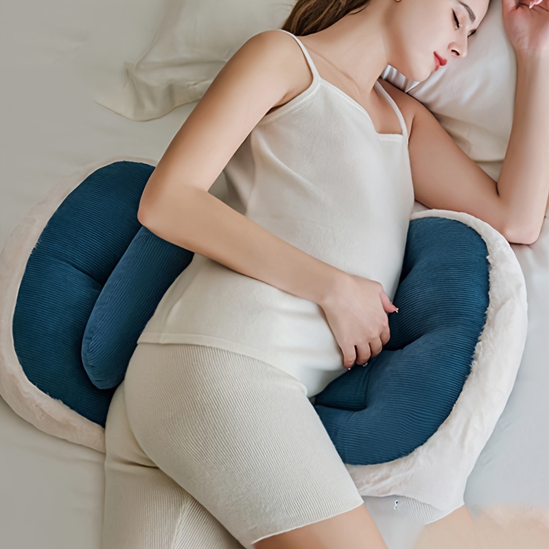 Almohada grande y suave para embarazo, cojín de protección lateral
