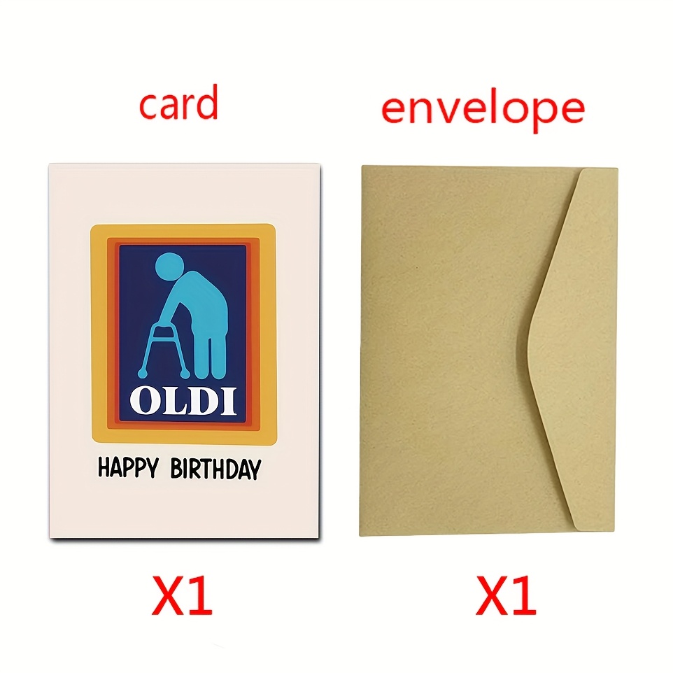 TEMU 1pc Funny Birthday Card, Unique Birthday Gift, Humorous Greeting Card For On Special Occasions, 40th 50th 60th Birthday Card, Unusual And Cool