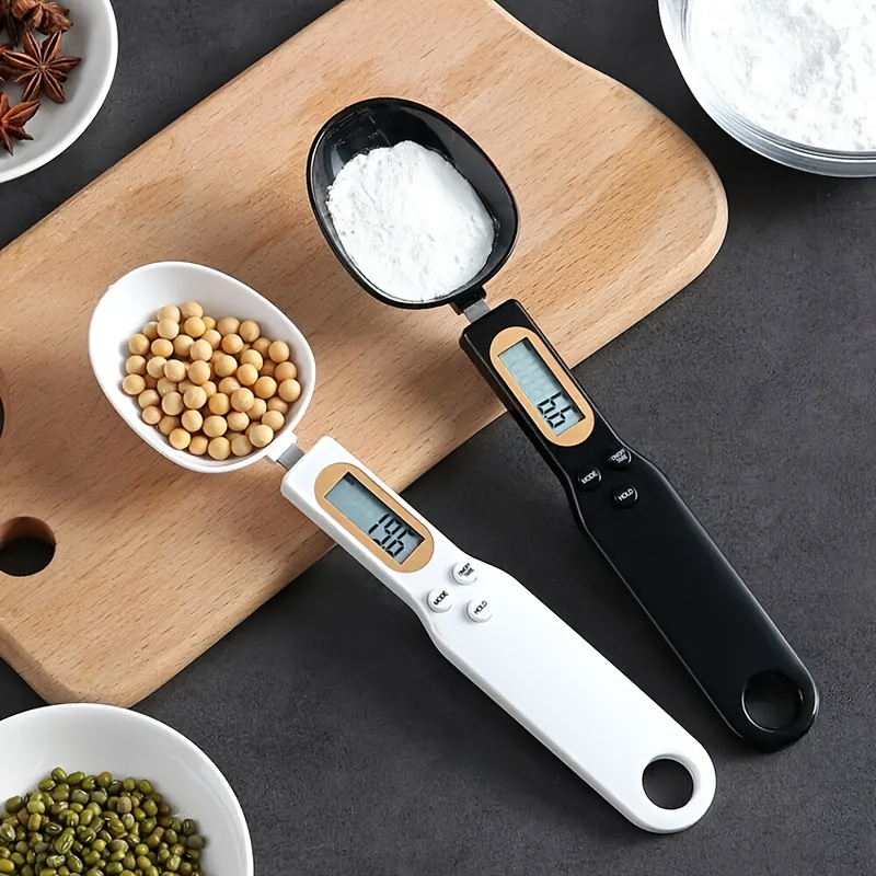 AccuMeasure Digital Kitchen Scale Spoon, Plastic, LCD Display, 0.1g-500g Precision, Battery-Powered, with Ideal for Cooking, Baking, and Portion Control