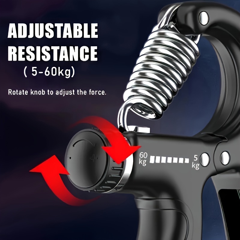 5pcs Adjustable Grip Strength Trainers Kit, Includes Forearm Strengthener, Adjustable Fingers Exerciser, Fingers Stretching Band, Grip Ring, Fingers Exercise Ball, For Resistance & Strength Training