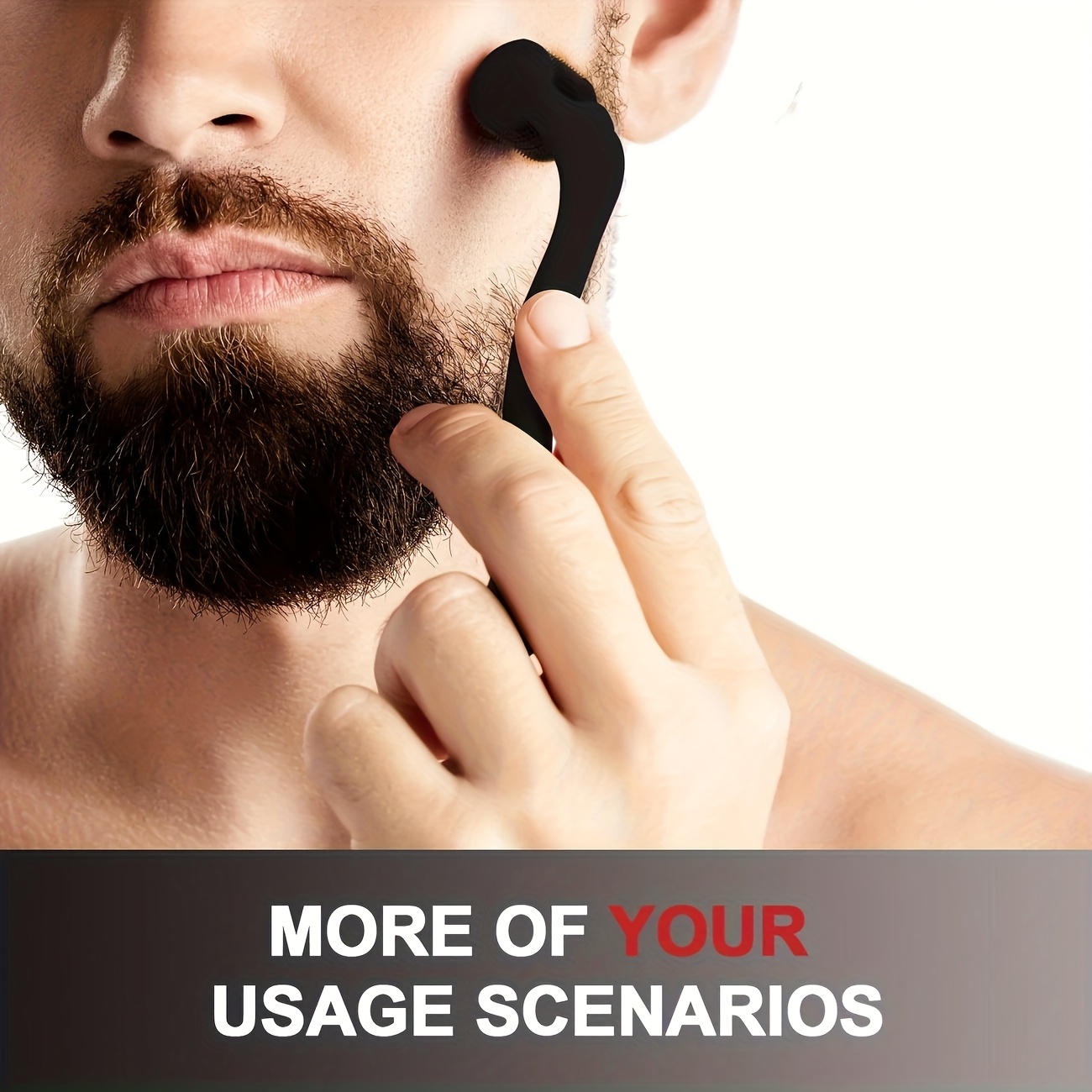 1pc Rouleau Visage Noir - Massageur Précision 0,25mm Beige Clair avec Poignée Ergonomique, Outil Exfoliant Doux pour Visage & Soin Beige Clair, Appareil de Soin pour Hommes & Femmes, Idéal pour Utilisation, Cadeau Idéal (Plastique, non en Acier Inoxydable)