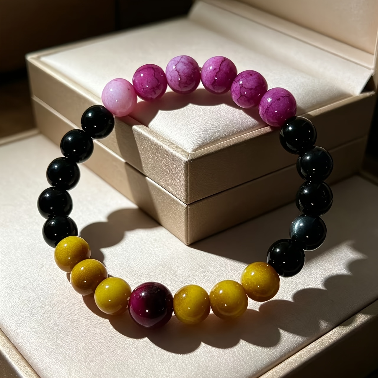 Tiger's Eye Beads Bracelet, Wealth Attraction & Talisman