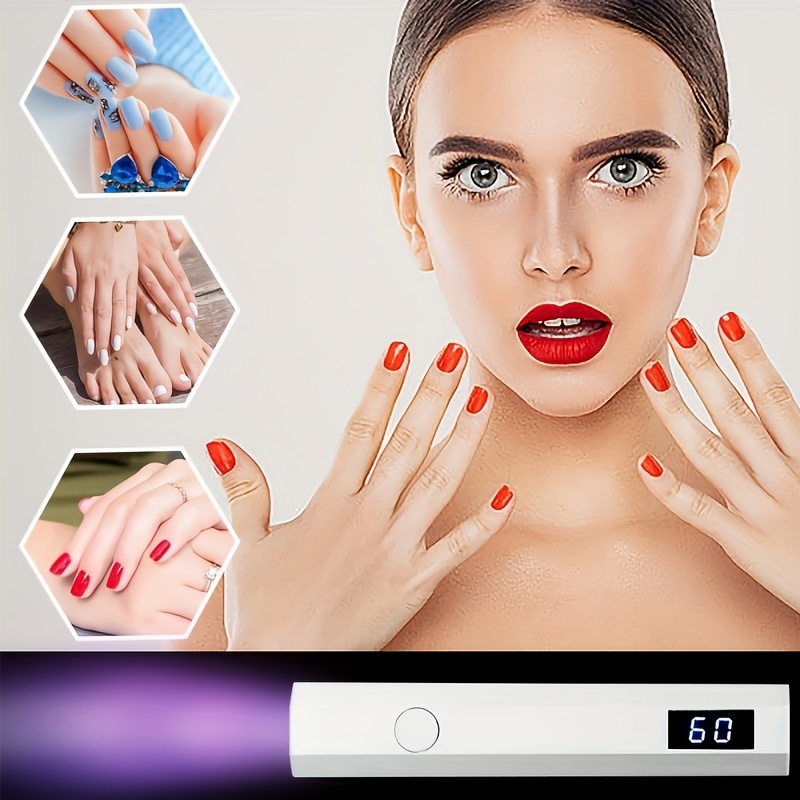 feiyba portable mini handheld nail lamp with curing wireless easy to carry ideal for travel usb rechargeable lithium battery nail care portable nail lamp cylindrical lamp rechargeable battery nail art supplie details 0