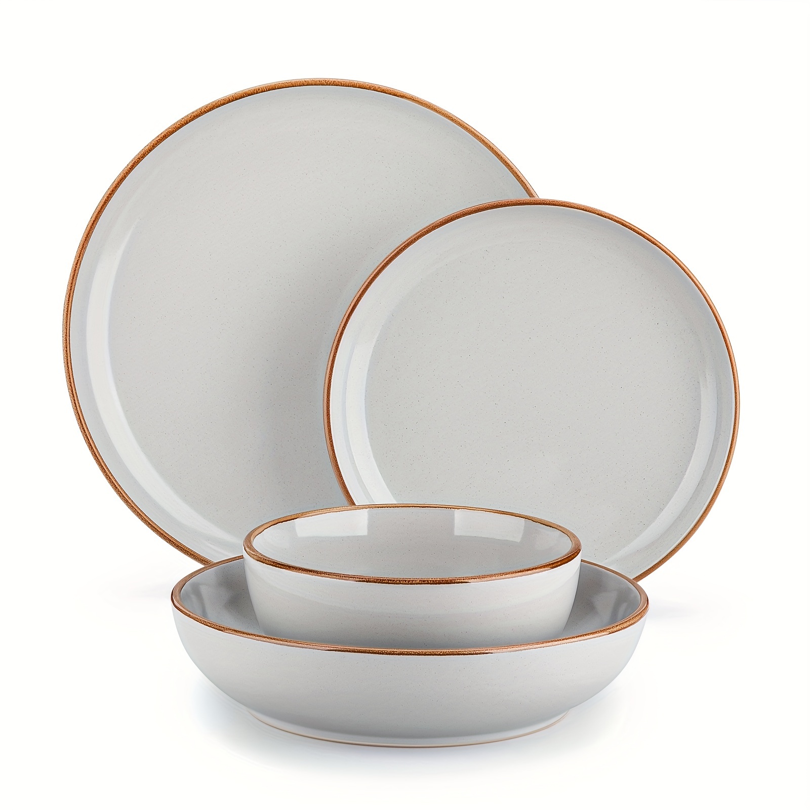 China 16pcs Dinner Service, Dinnerware Set For , With Dinner Plates, Deep Plates, Dessert Plates And Cereal Bowls