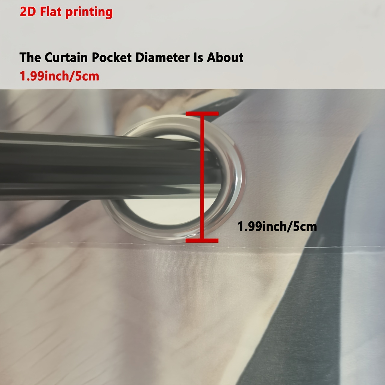 2D Flat - 2D Flat - 2 unidades de Cortinas com Impressão Geométrica Moderna  9