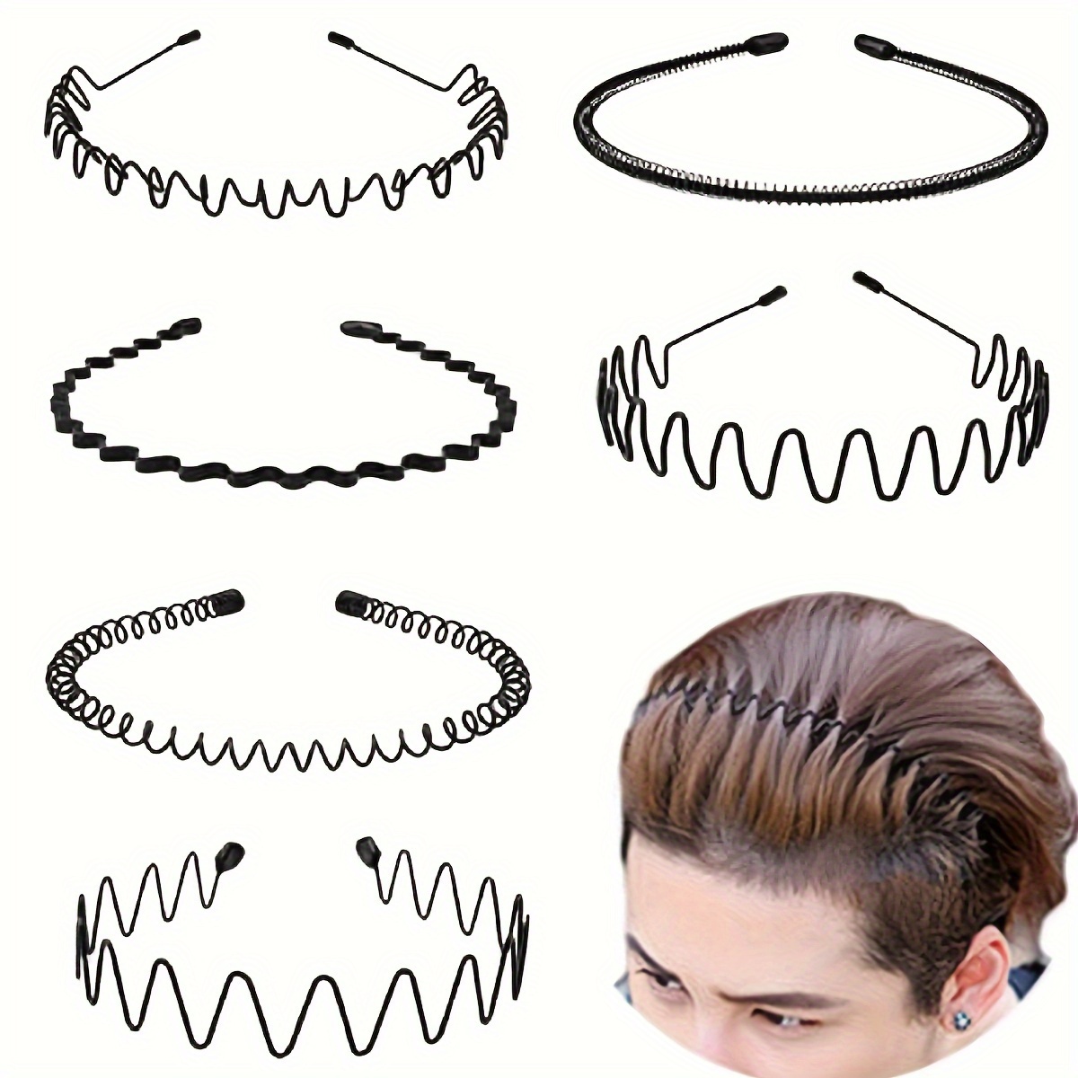 Unisex Sports Elastic Hair Band Headband Rubber Anti-Slip Hair Bands  Headwear
