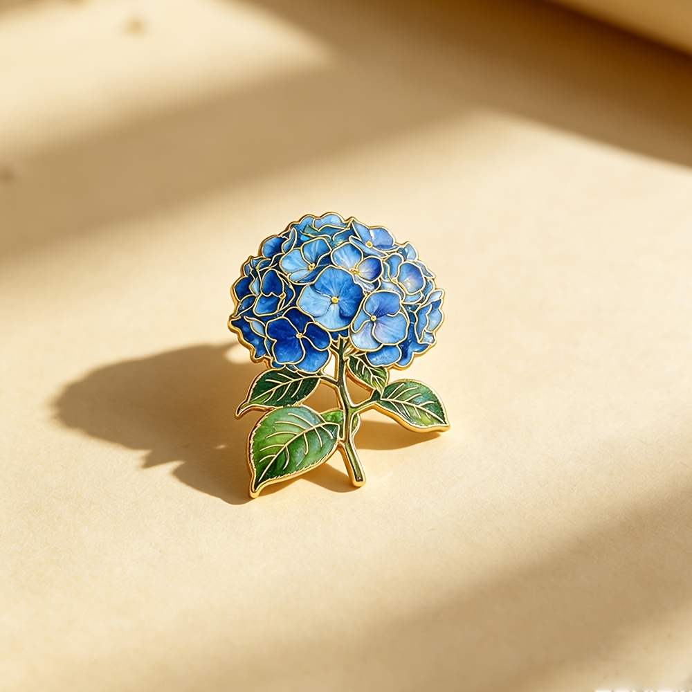 hydrangea enamel brooch pin fashion decorative brooches ornaments lapel bag badges jewelry gifts mothers day gifts