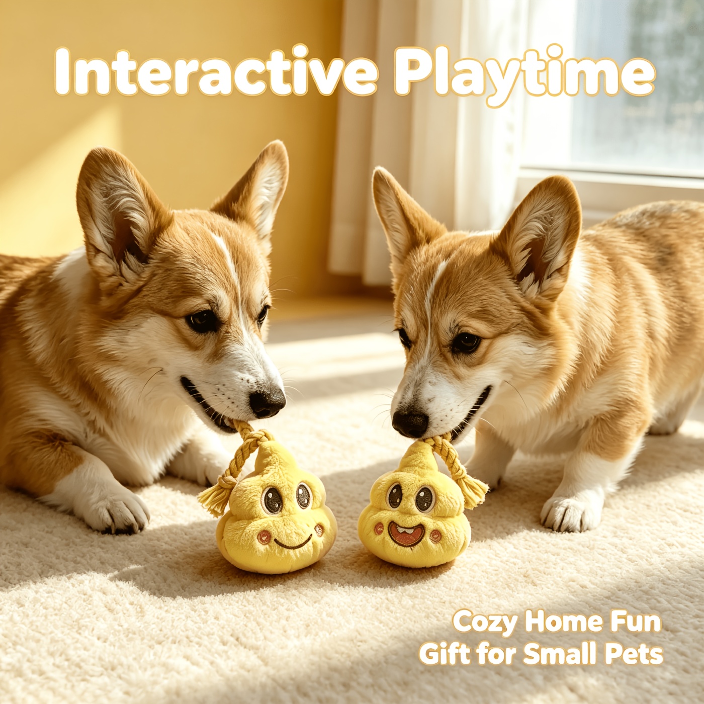 Pet Rope Knot Plush Squeaky Toy for Interactive Play