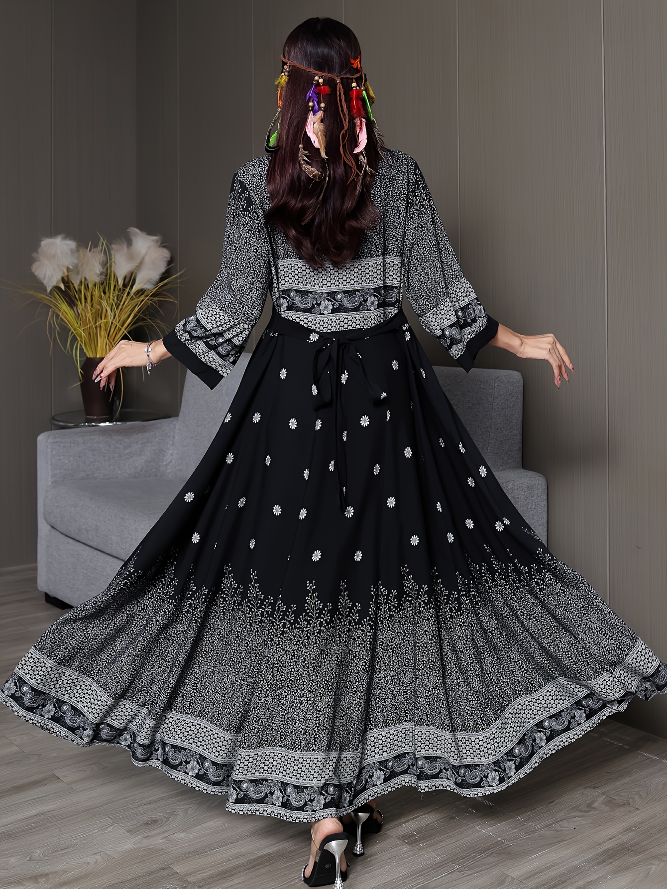 green emerald velvet dress Black Boho Lace Maxi Dress  Hollow Out Summer Embroidered Dress  Boho  Beach Hut