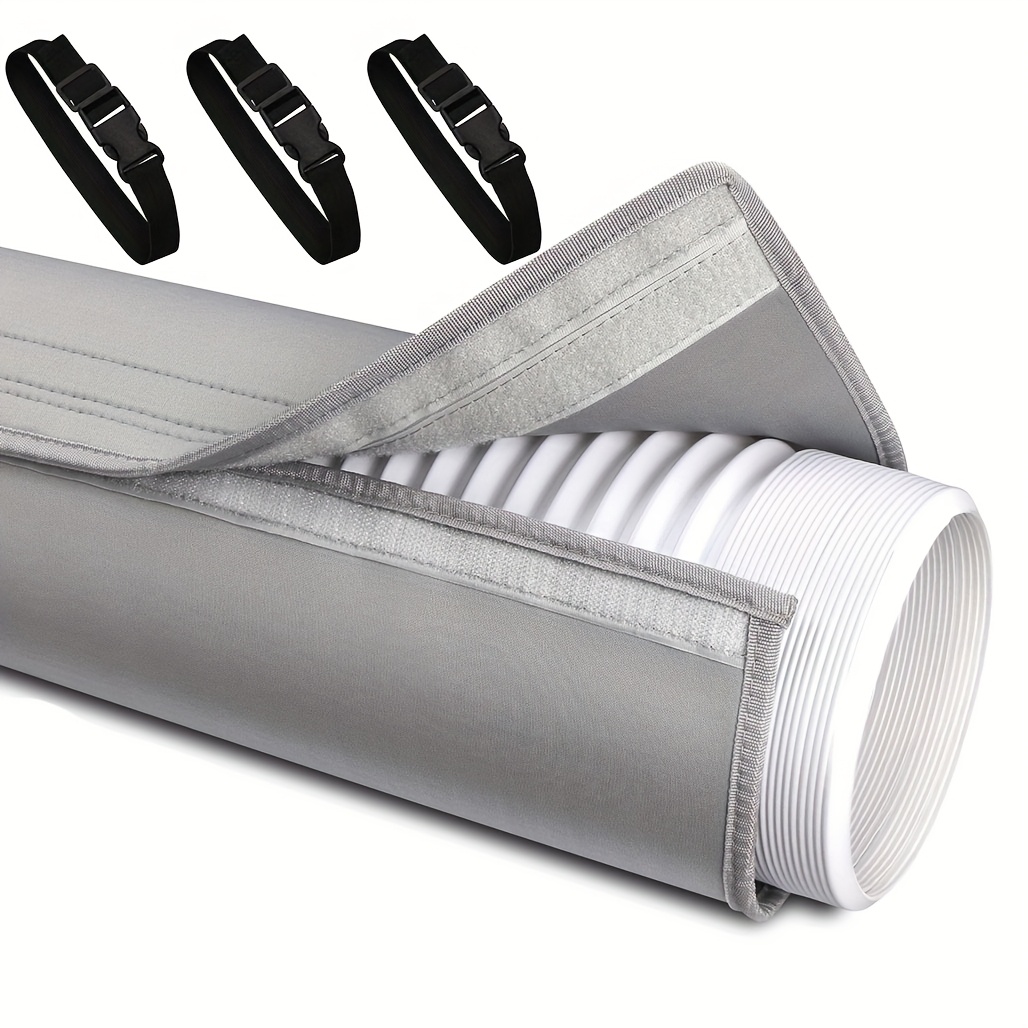 TEMU Housse de protection pour tuyau de climatiseur portable, manchon d'isolation pour tuyau d'échappement et bouchon de tuyau, avec manchon de tuyau