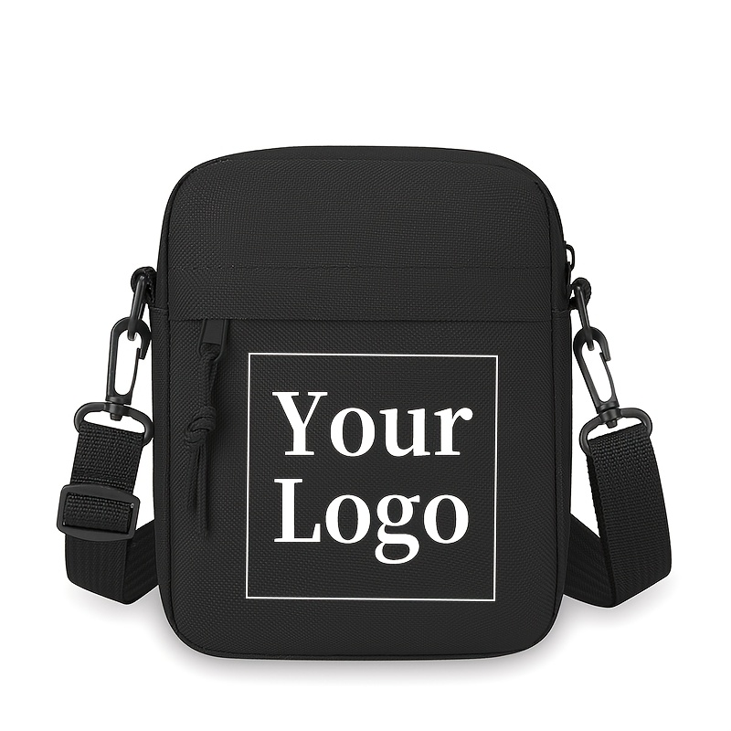 TEMU Custom Logo Simple Men's Bag, Solid Color Cross-border Mini Square Shoulder Bag, Casual Single Shoulder Bag, Crossbody Bag, Lightweight Phone