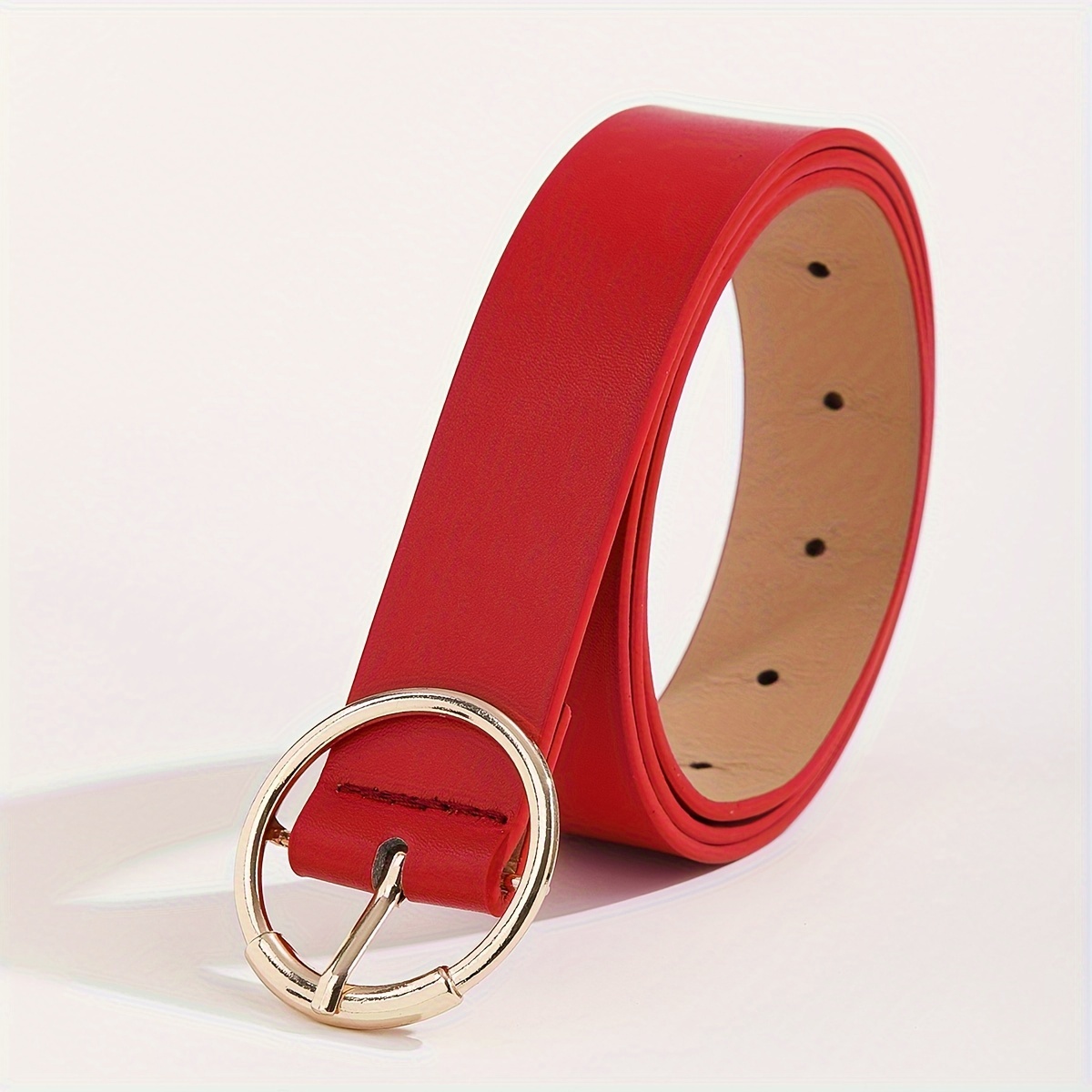 1pc 3.2cm Yellow Red Pu Belt Universal For