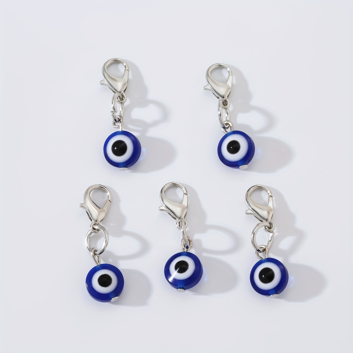 5 Creative Demon Eyes Glass Bead Lobster Hanging Eye Bead All- Keychain Pendant Gift
