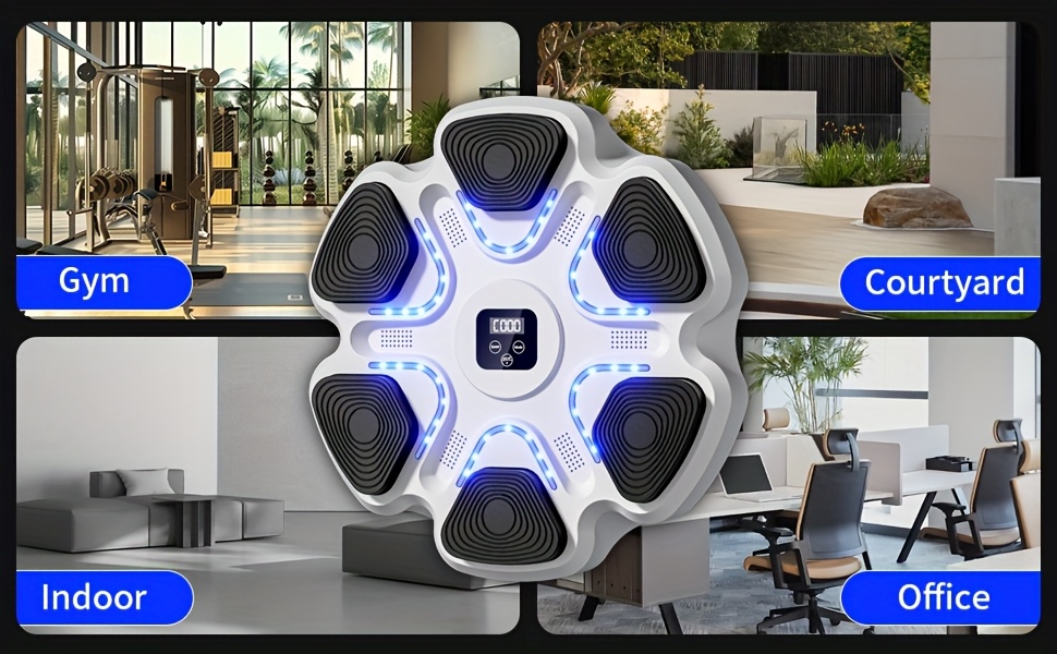 Music Boxing Machine with Boxing Gloves, Boxing Machine Wall Mounted Music, Smart Boxing Equipment, Boxing Music Workout Machine, 9 Modes Speeds