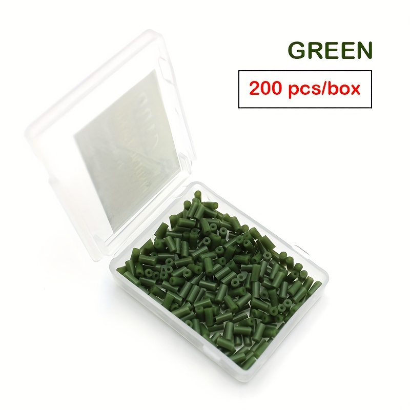 200pcs/box Carp Fishing Hair Sleeve Fit Over 4 6 8 For Carp Fishing Hair Rig For Carp Fishing Terminal Tackle Accessories