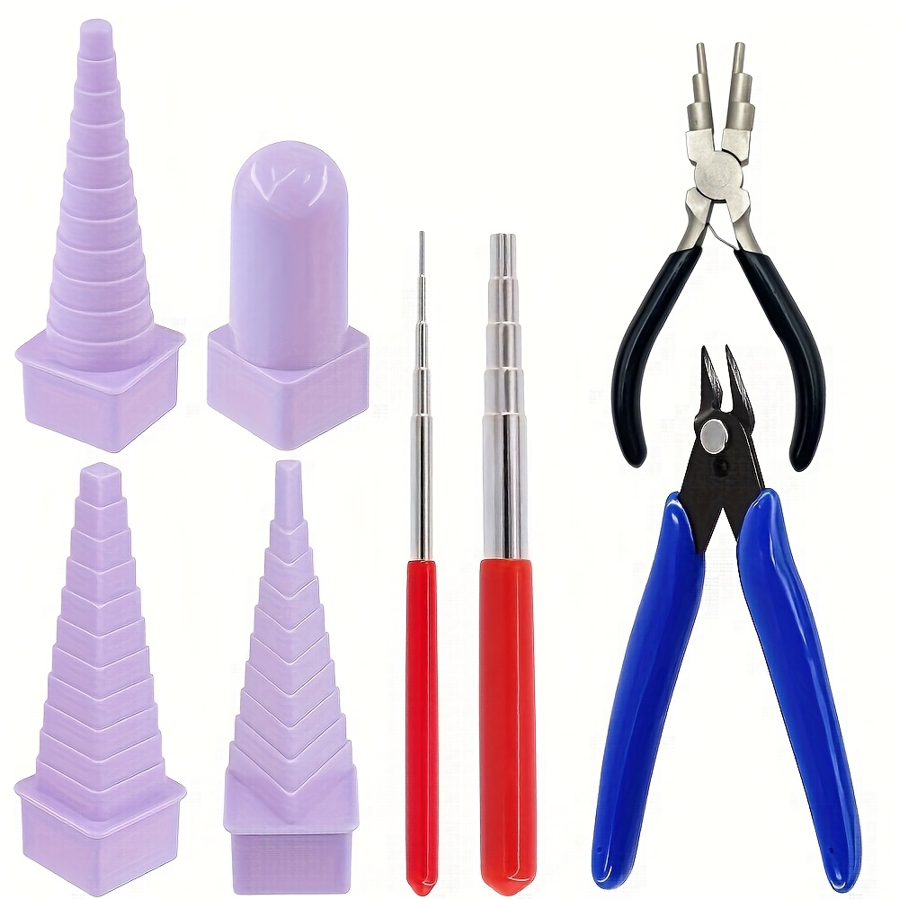 TEMU 8pcs Set Of Winding Tools, Tools, Winding Tower, Jewelry Tongs, Round Cutting Tongs, Jewelry-making Tools