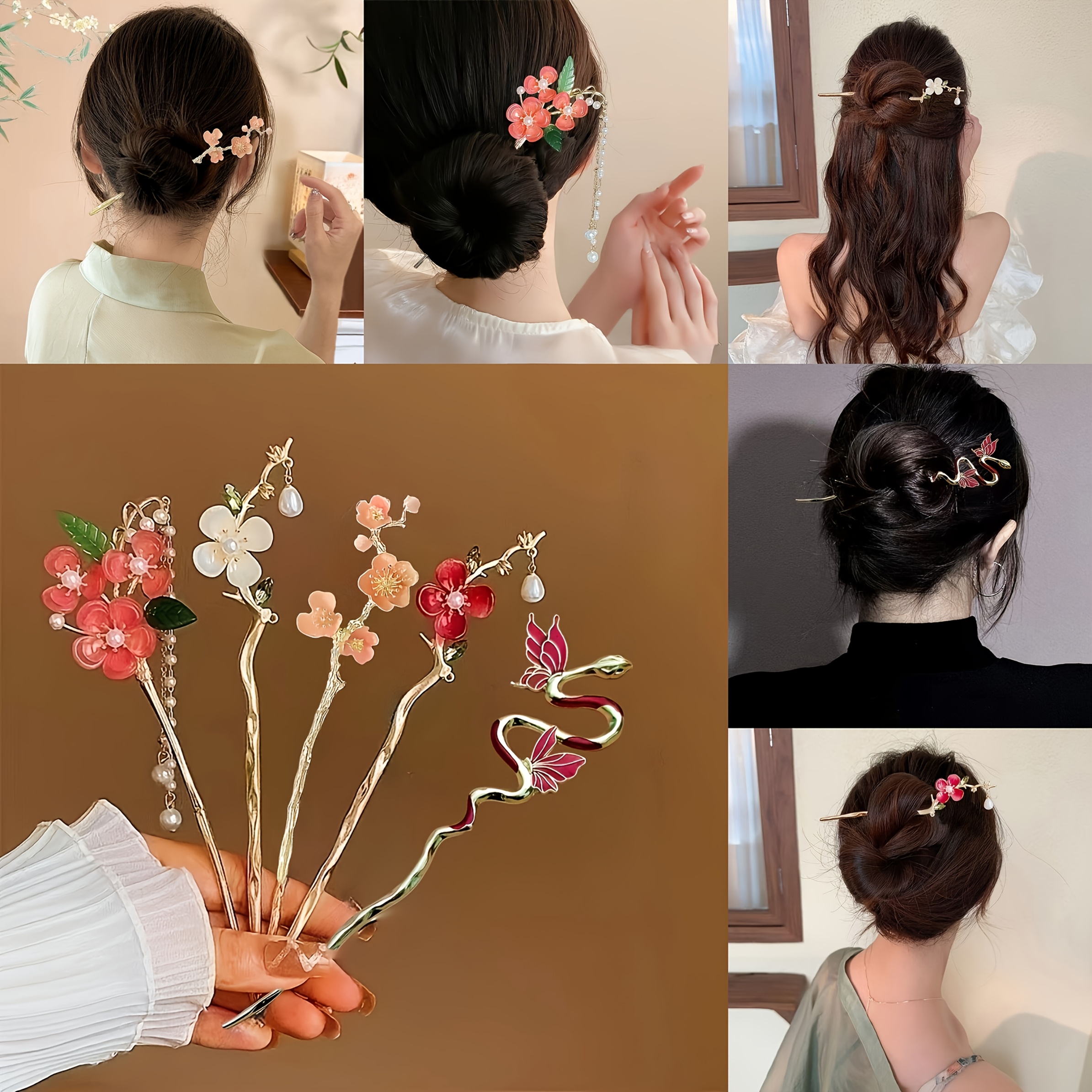5pcs set of exquisite floral metal hairpins for women stylish and secure hair accessories   daily use parties festivals photoshoots ideal gift headwear festival headwear party hair decor delicate hair ornaments stylish hair jewelry durable hairpins fine   womens hairpins decorative hairpins trendy   fashionconscious women Product details 5