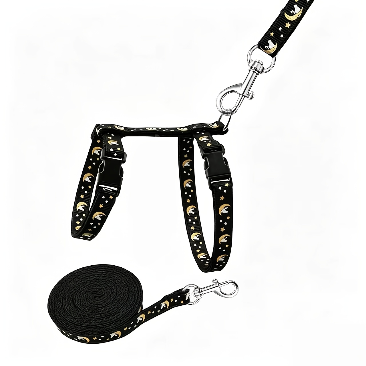 TEMU 1 Set Of Cat Leash Set, Soft Nylon Anti-escape, Adjustable, Suitable For Kittens And Small Dogs, Luminous Chest Harness