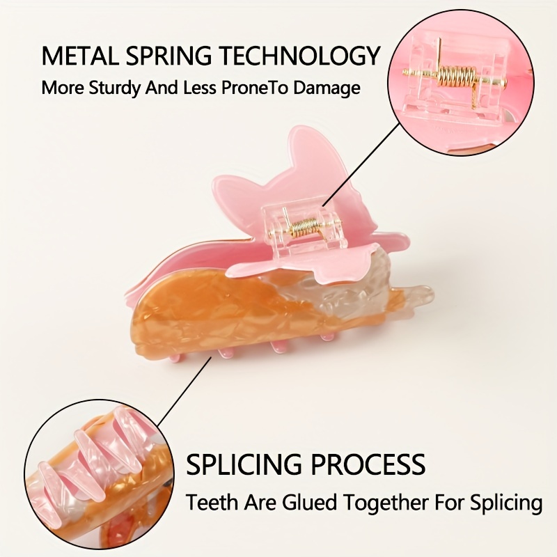 cute corgi dog hair claw clips   daily wear vacation party and gift acrylic y2k style animal print medium size suitable   14 and up 1 pc Product details 2
