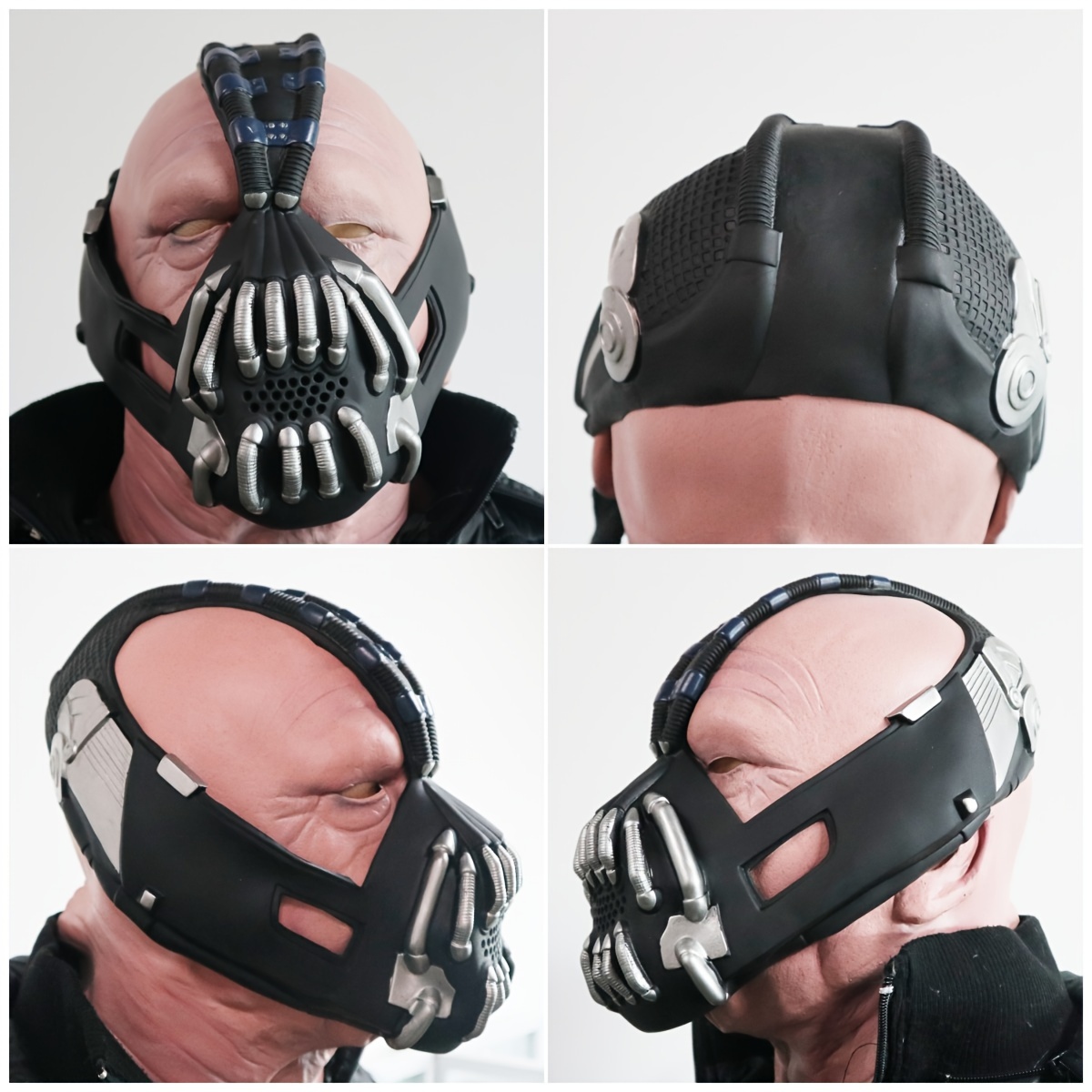 Gothic Retro Cool Y2k Mask Black Zombie Muzzle Prank Prop