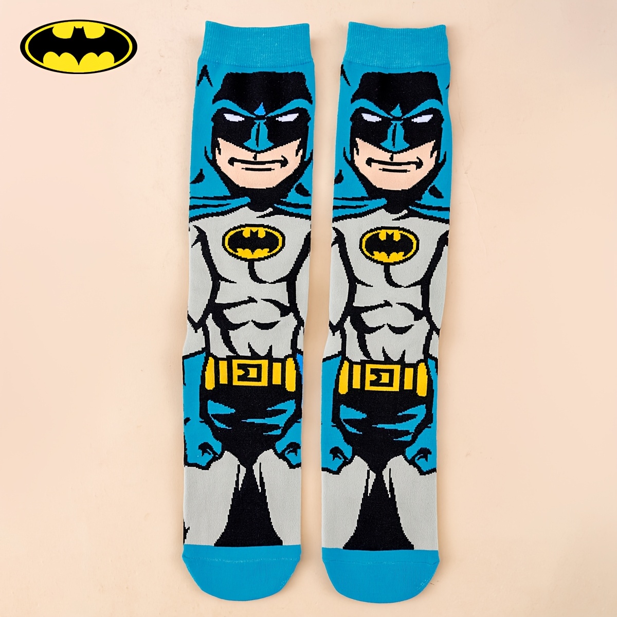 TEMU 1 Pair Unisex Socks Warner . Batman Series Collaboration Individual All-match Suitable For Halloween And Movie Comic Enthusiasts
