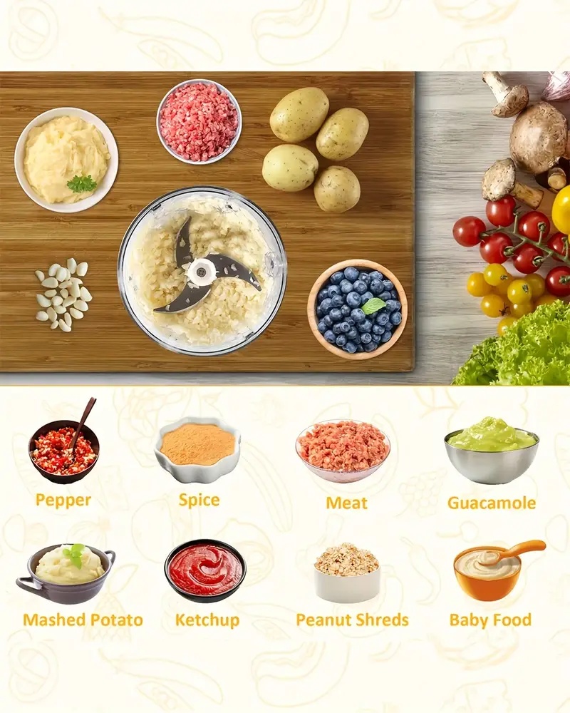   garlic grinder multifunctional peeling garlic machine household small automatic meat grinder garlic pulling and pounding machine essential for kitchen multifunctional electric food machine Product details 4