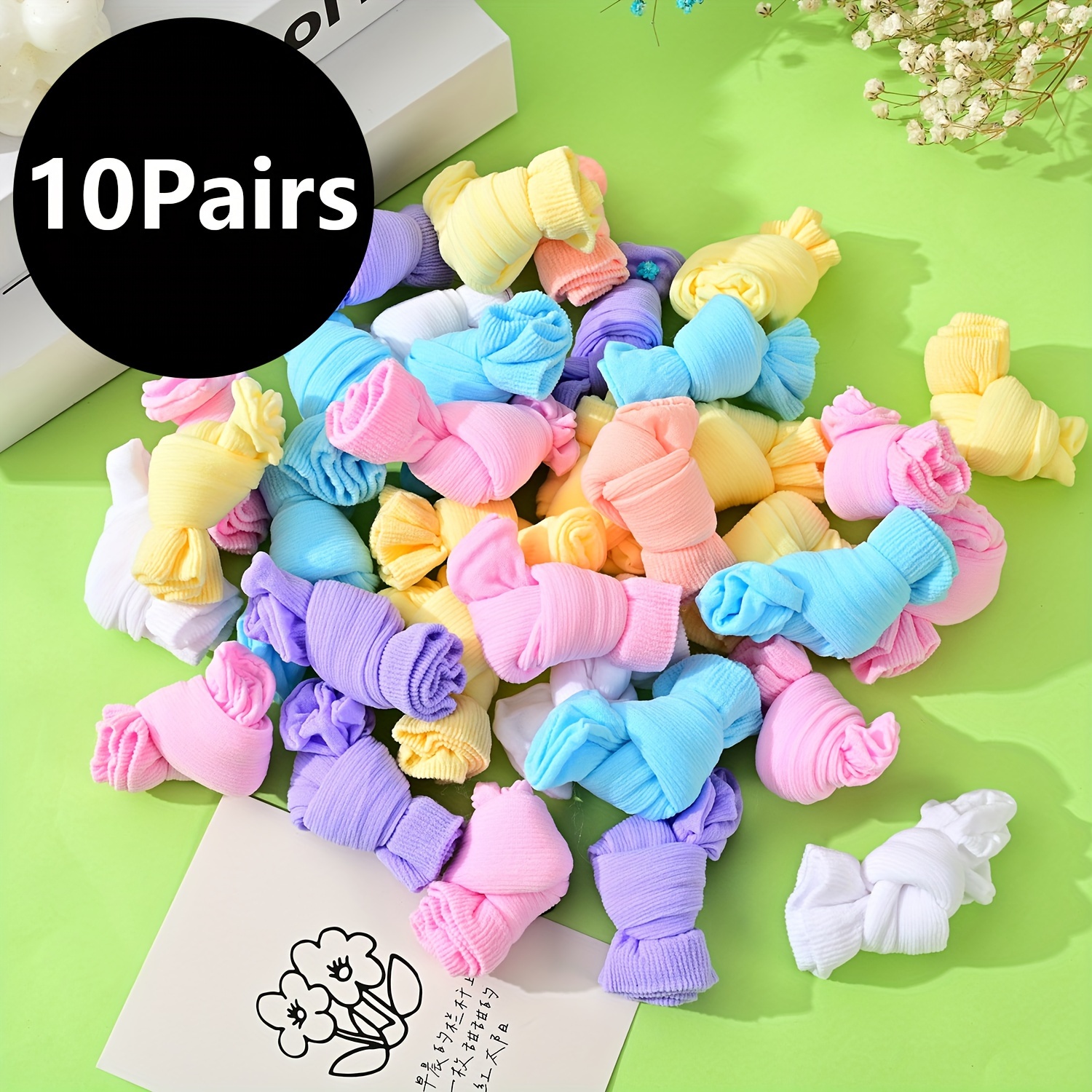 10/20 Pairs Candy-colored Random Multicolor Spring Summer Women's Short Socks Socks Breathable Soft Short Socks