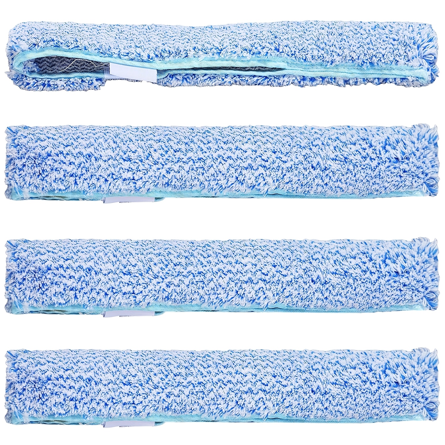 TEMU Lot de 4 chiffons de rechange pour nettoyage de vitres MR.SIGA - Manchons de raclette en microfibre réutilisables et lavables, compatibles avec