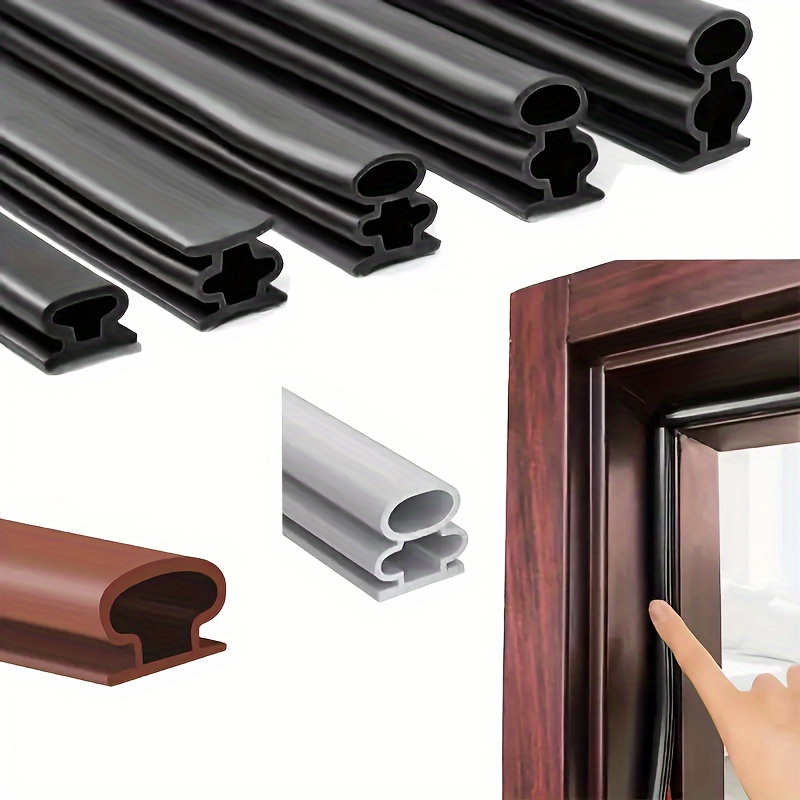 

Self-adhesive D-shape Weather Stripping For Doors And Windows - Soundproofing Seal Strip With Large Gap Coverage